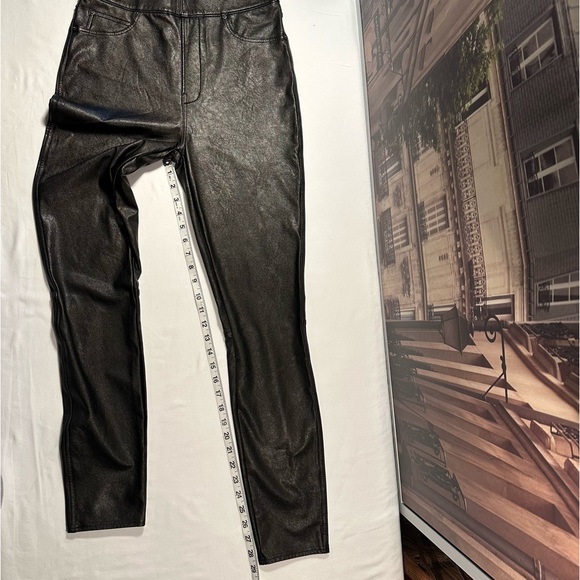 Spanx by Sara Blakely women’s Leather-Like Ankle Skinny Noir black Pants size M - Picture 7 of 12